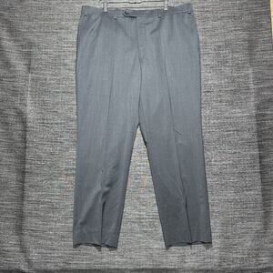 Jack Victor Dress Pants Men's 40x30 Gray 3Sixty5 Superfine Wool Woven Italy